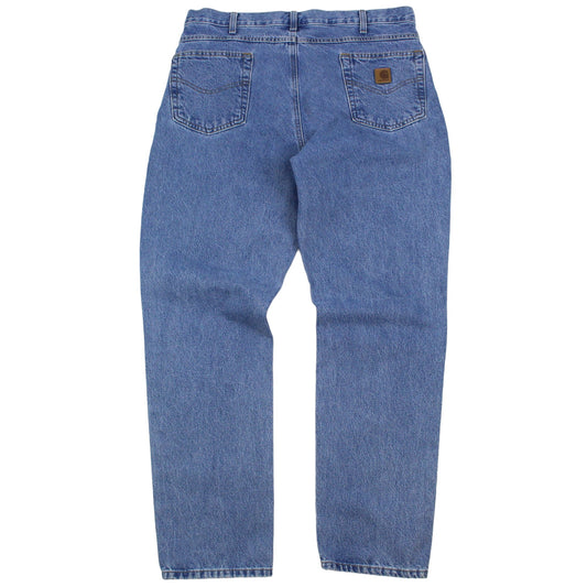 Carhartt Blue Baggy Denim Jeans (W38" X L32")