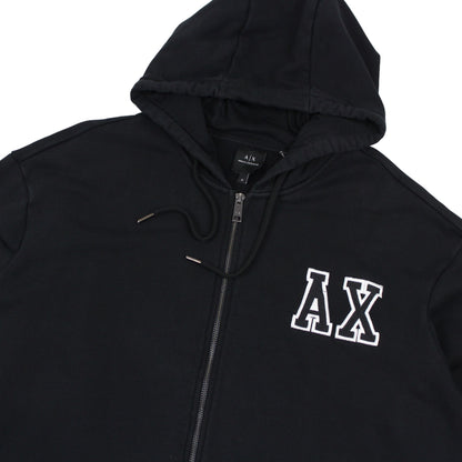 Armani Exchange Black Embroidered Hoodie (XXL)