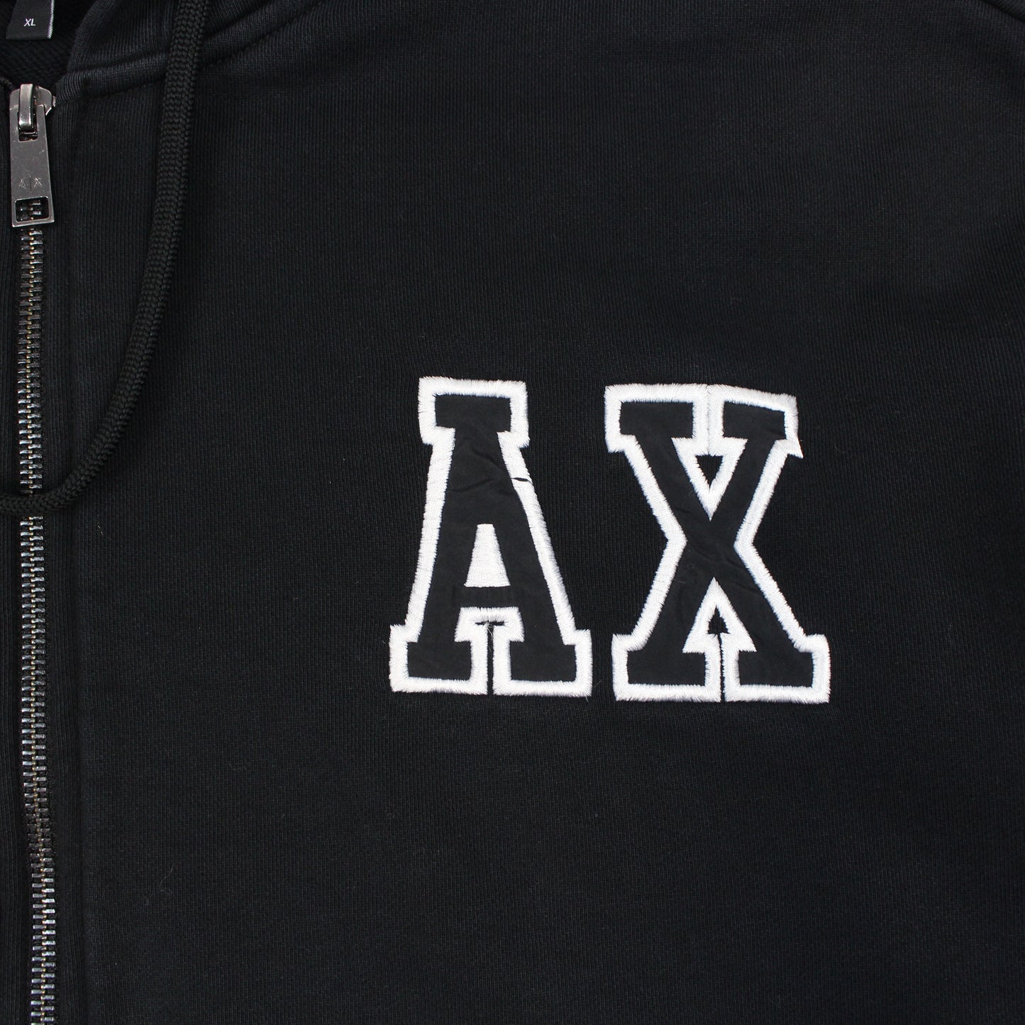 Armani Exchange Black Embroidered Hoodie (XXL)