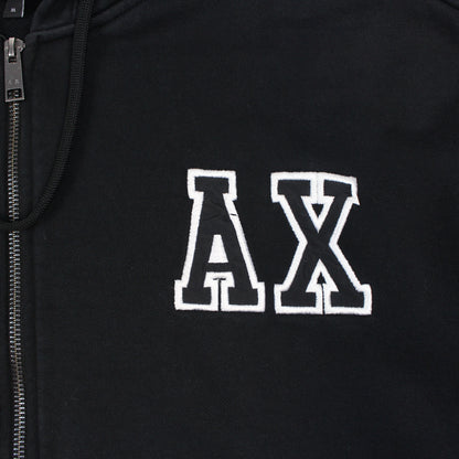 Armani Exchange Black Embroidered Hoodie (XXL)