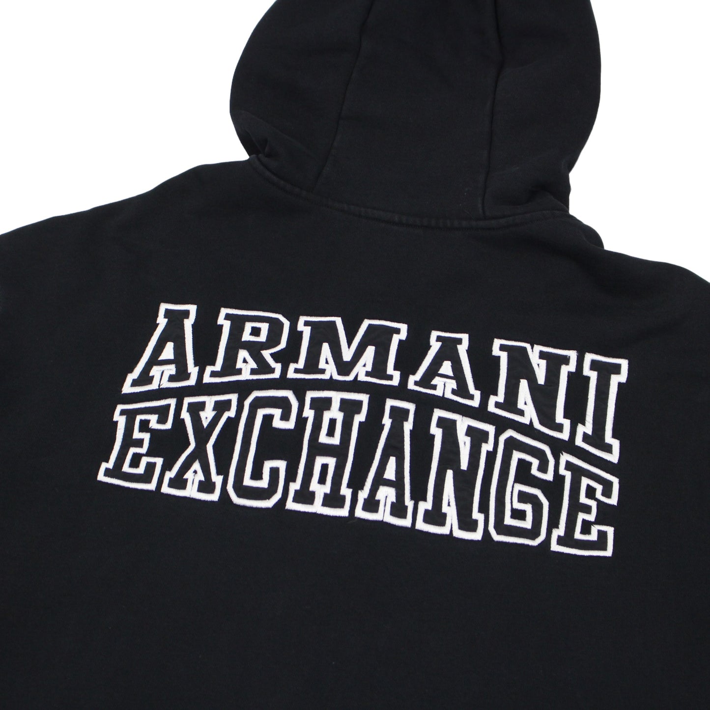 Armani Exchange Black Embroidered Hoodie (XXL)