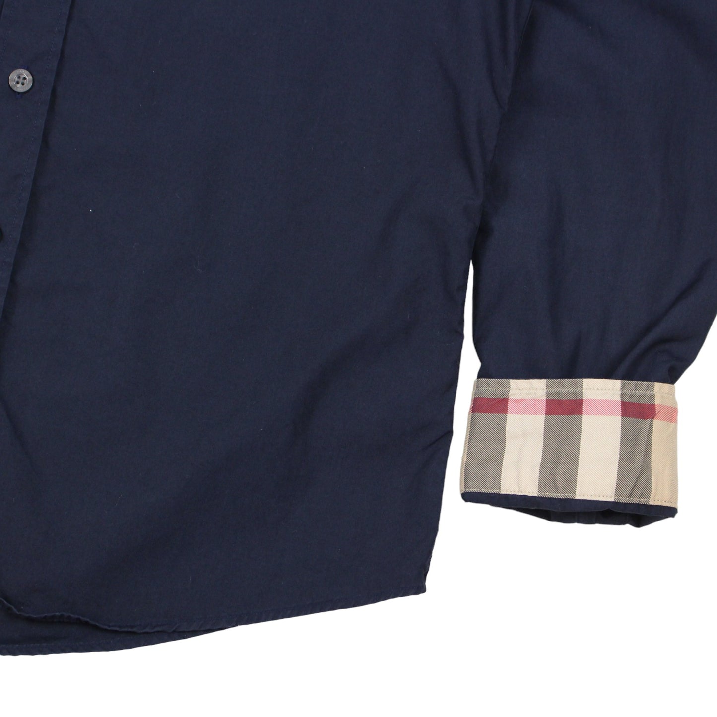 00s Burberry Brit Navy Novacheck Shirt (M)