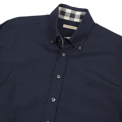 00s Burberry Brit Navy Novacheck Shirt (M)