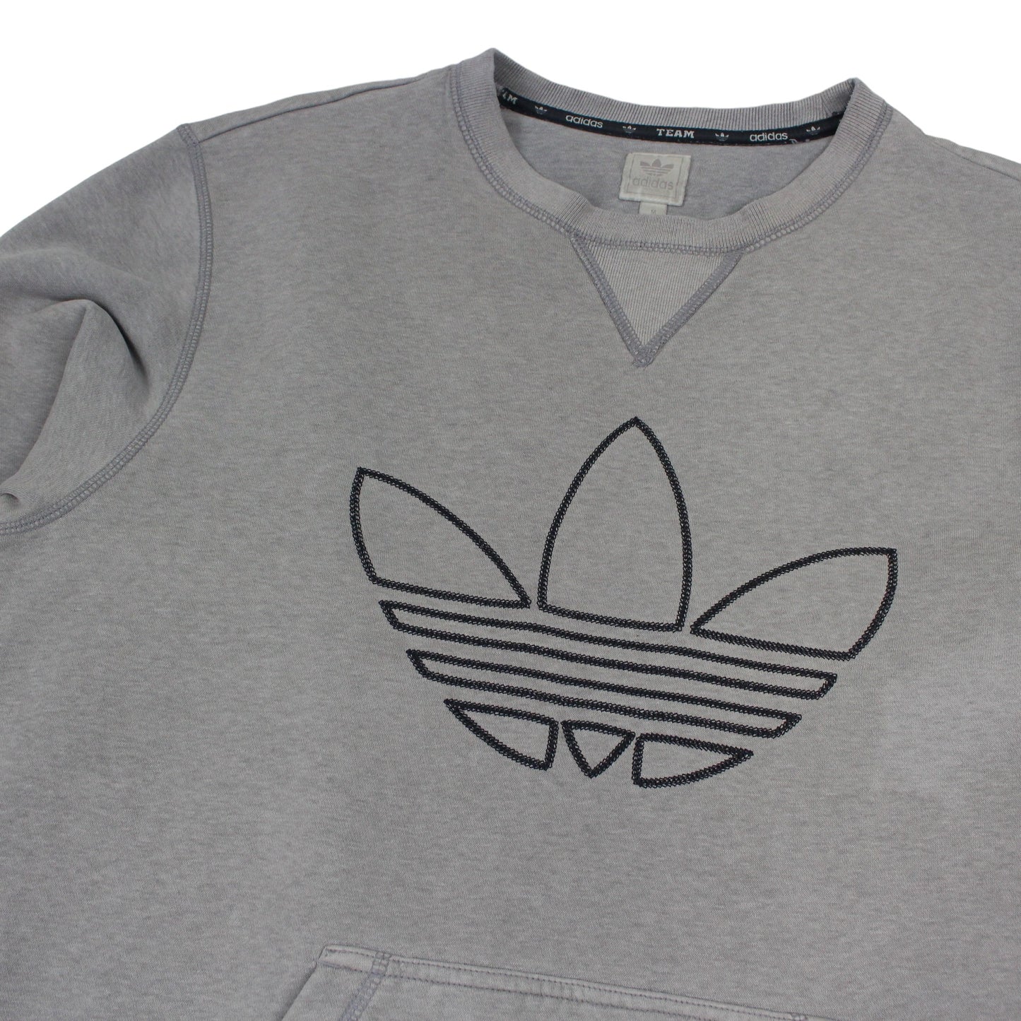 00s Adidas Grey Embroidered Sweatshirt (M)