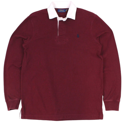 Polo Ralph Lauren Burgundy Rugby Shirt (M)