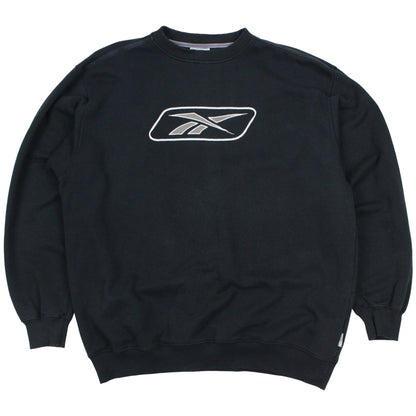 00s Reebok Black Embroidered Sweatshirt (XL)