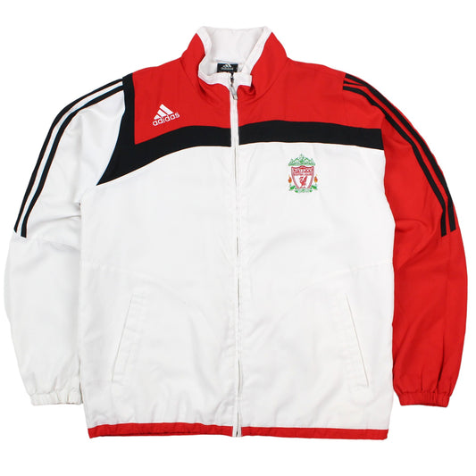 00s Adidas Liverpool White Track Jacket (L)