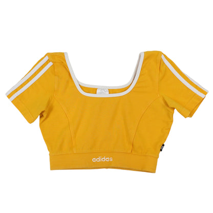 90s Adidas Yellow Top (Womens sz UK 6)