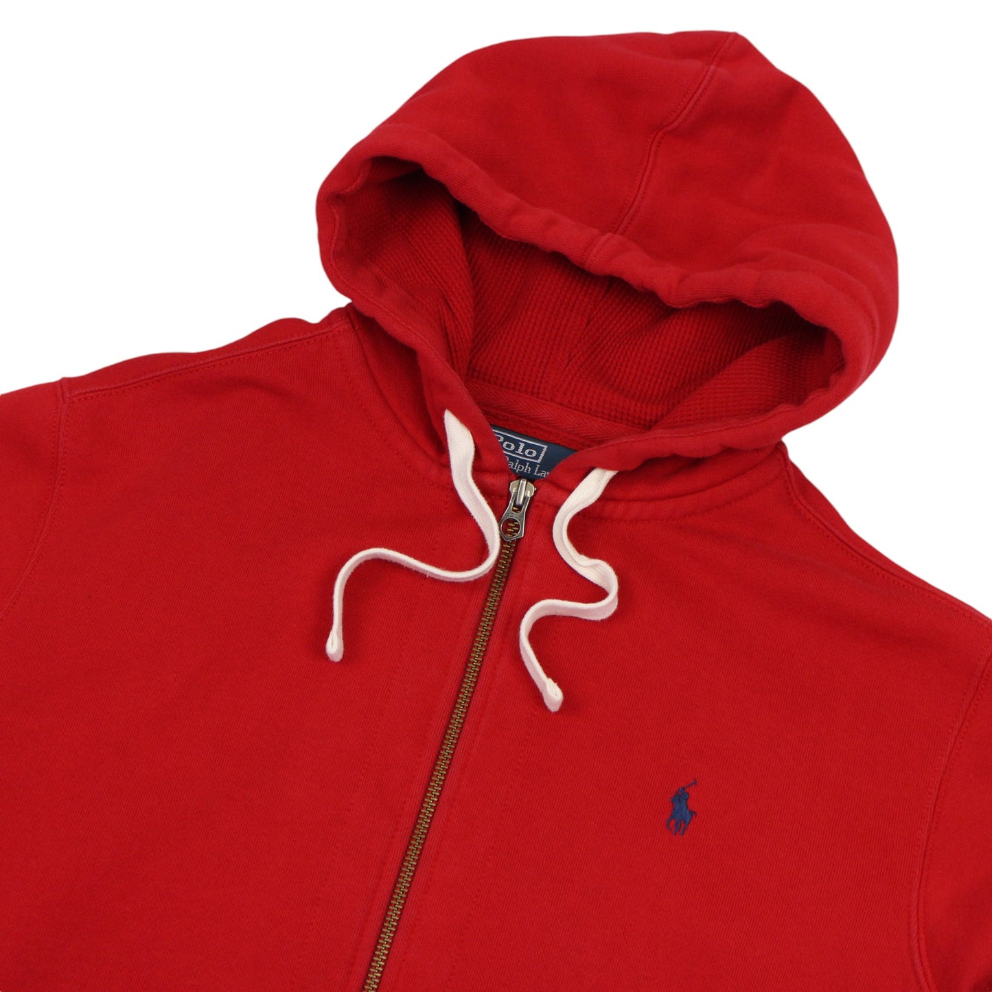 00s Polo Ralph Lauren Red Heavy Full Zip Hoodie (XL)