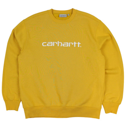 Carhartt Yellow Embroidered Heavy Sweatshirt (M)