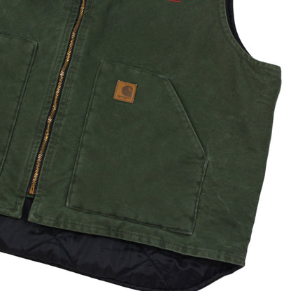 00s Carhartt Green Work Vest (XXL)