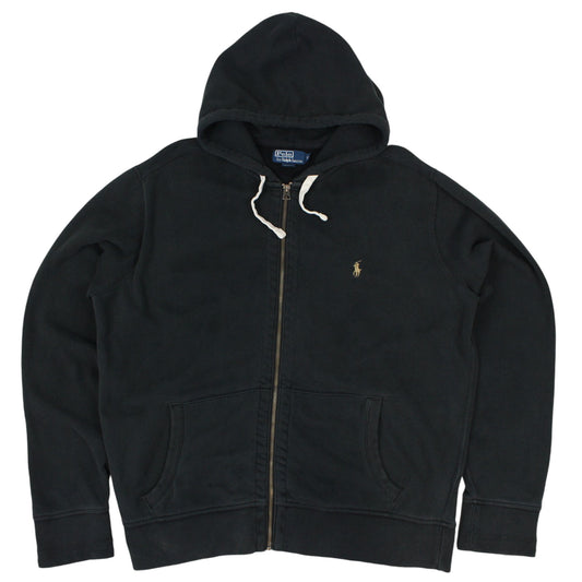 Polo Ralph Lauren Black Heavy Full Zip Hoodie (XXL)