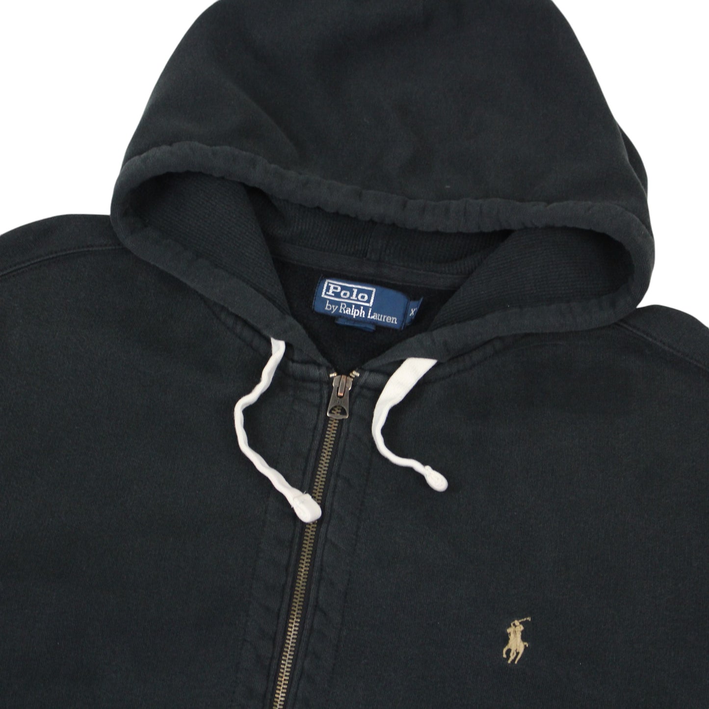 Polo Ralph Lauren Black Heavy Full Zip Hoodie (XXL)