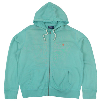 Polo Ralph Lauren Green/Cyan Heavy Full Zip Hoodie (XXL)