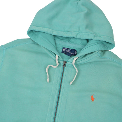 Polo Ralph Lauren Green/Cyan Heavy Full Zip Hoodie (XXL)