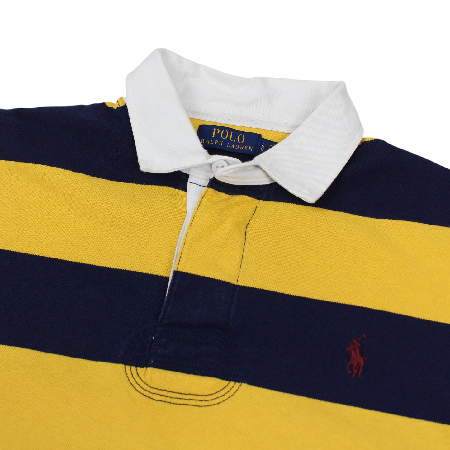 Polo Ralph Lauren Yellow/Navy Rugby Shirt (L)