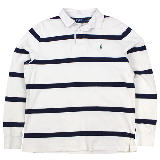 00s Polo Ralph Lauren White Rugby Shirt (M)