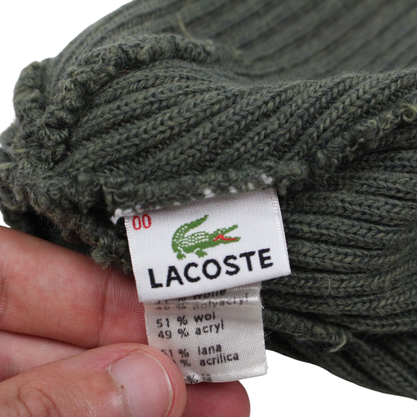 Lacoste Green Knitted Beanie