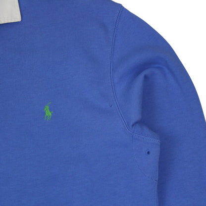 00s Polo Ralph Lauren Blue Collared Sweatshirt (M)