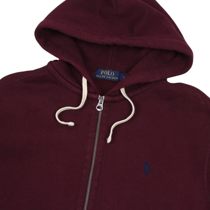 Polo Ralph Lauren Burgundy Heavy Full Zip Hoodie (M)