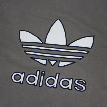 90s Adidas Grey Embroidered Sweatshirt (XXL)