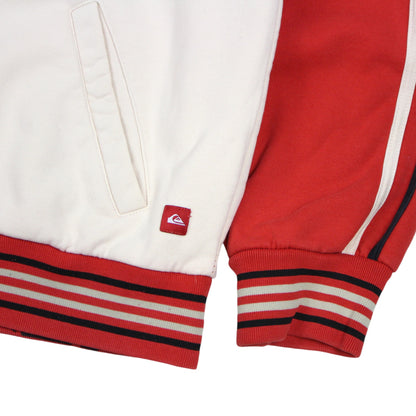 00s Quiksilver Red/Cream Embroidered Sweatshirt (L)