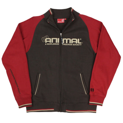 00s Animal Brown Full Zip Sweatshirt (M)