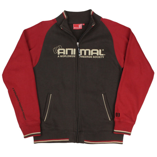 00s Animal Brown Full Zip Sweatshirt (M)