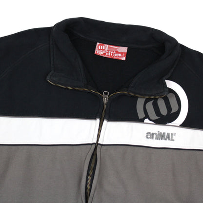 00s Animal Black/Grey Full Zip Sweatshirt (M)