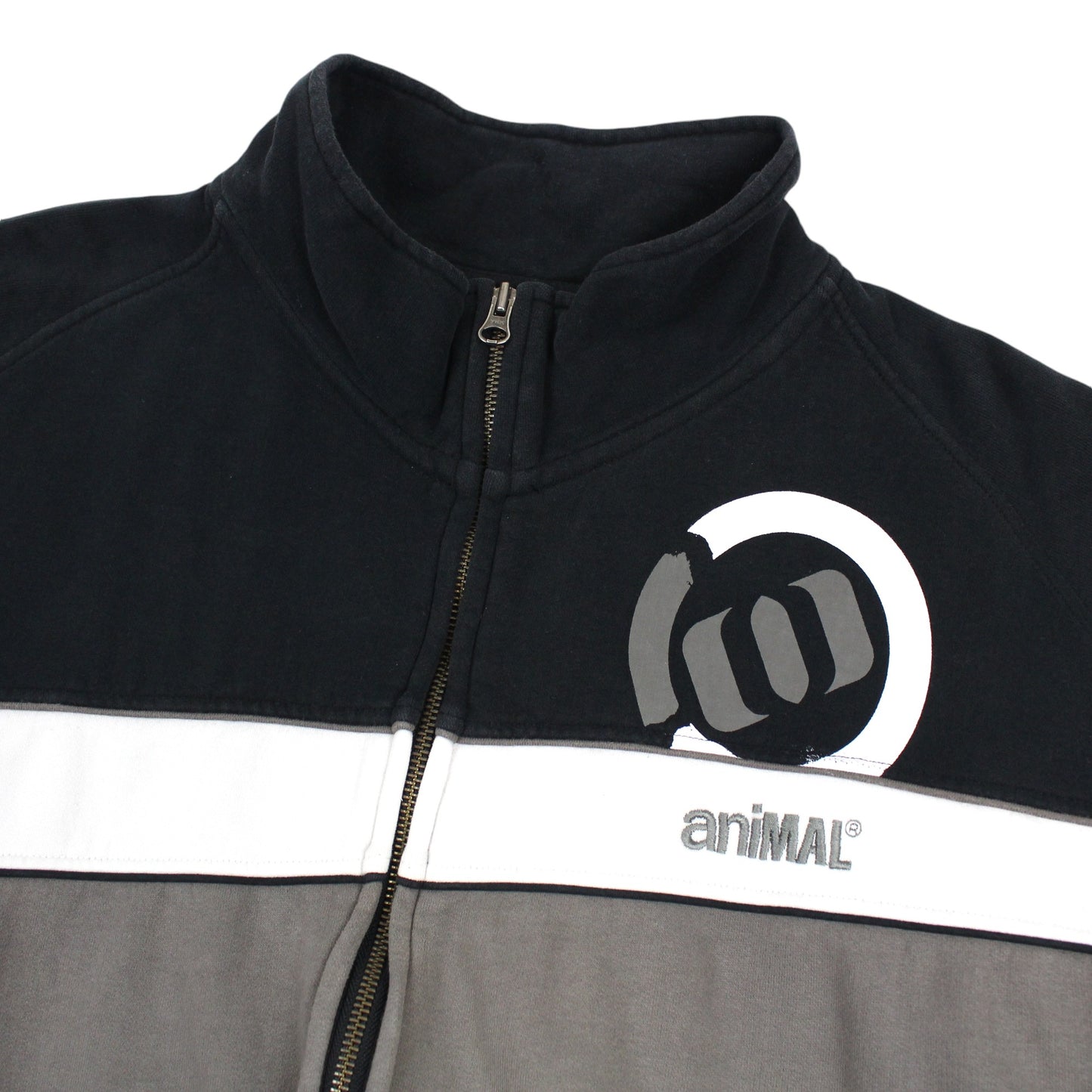 00s Animal Black/Grey Full Zip Sweatshirt (M)