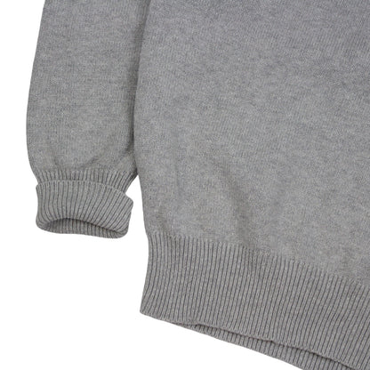 00s Polo Ralph Lauren Grey Heavy Knit Jumper (M)