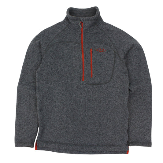 Rab Grey Quest Pull On 1/4 Zip Fleece (S)