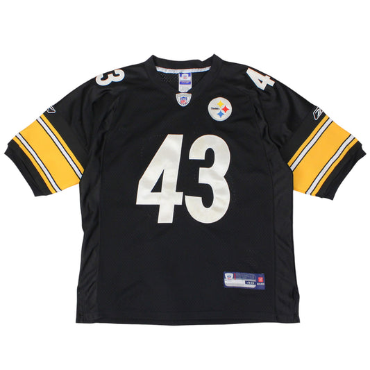 Pittsburgh Steelers Black Reebok #43 Polamalu Jersey (XL)