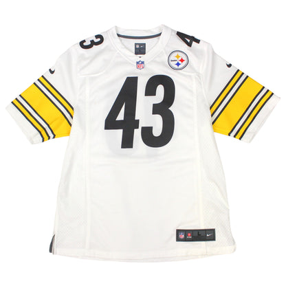 Pittsburgh Steelers Reebok White #43 Polamalu Jersey (L)