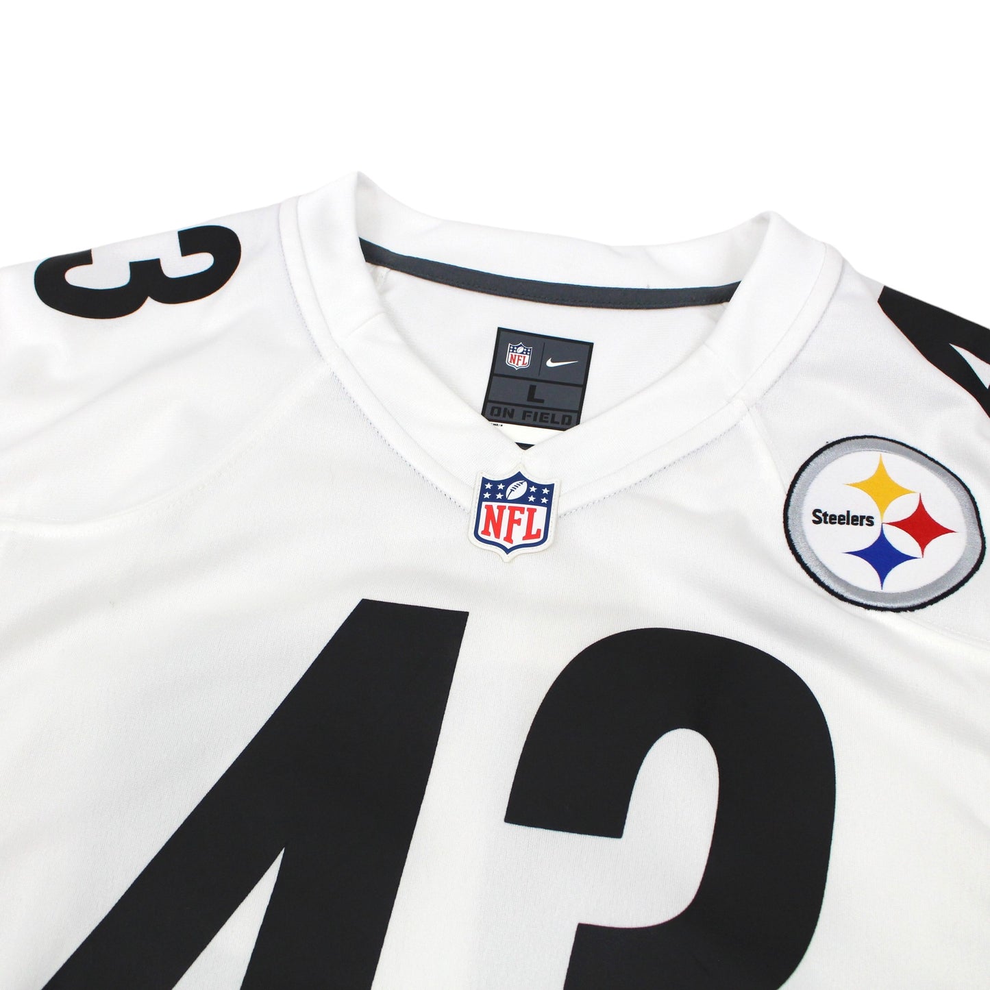 Pittsburgh Steelers Reebok White #43 Polamalu Jersey (L)