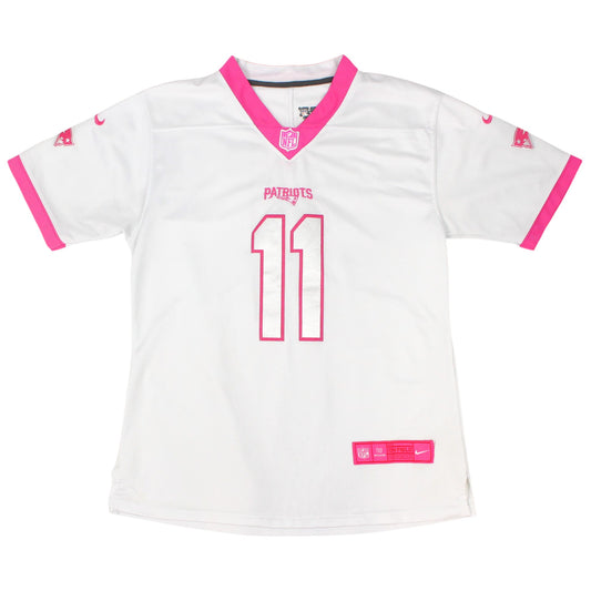 New England Patriots Nike White #11 Edelman Jersey (S)