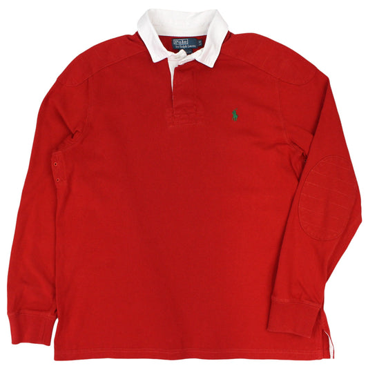 00s Polo Ralph Lauren Red Rugby Shirt (L)