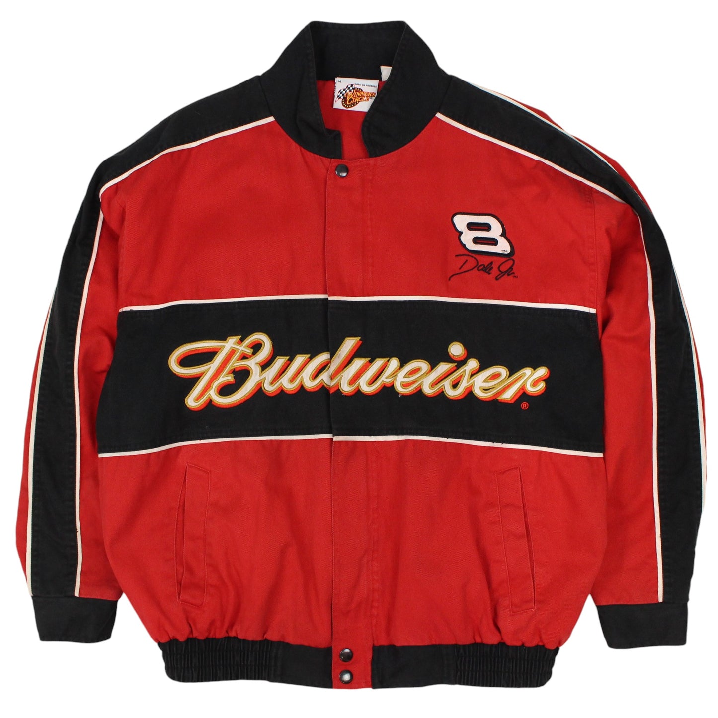 00s Winners Circle Dale Earnhardt Jr Budwiser Red Bomber Jacket (L)