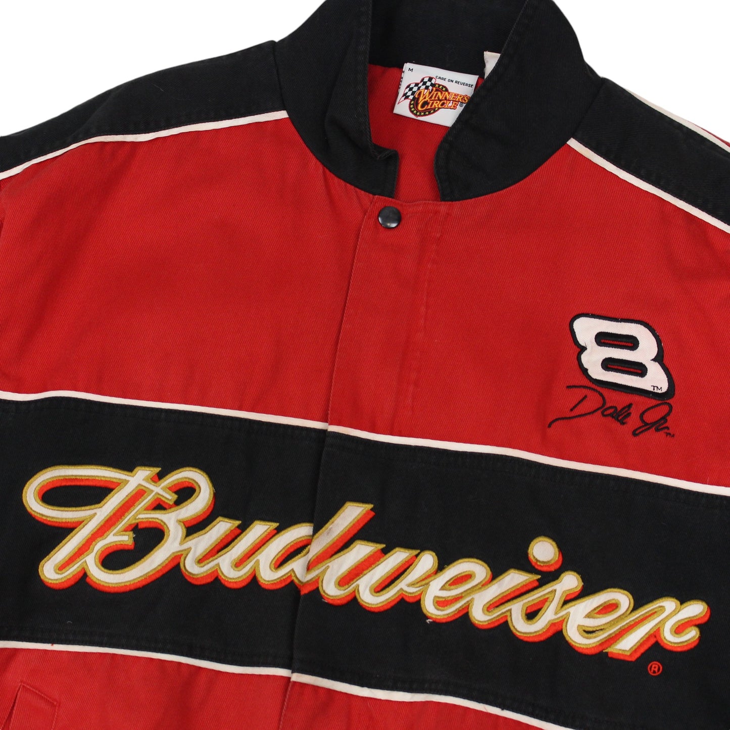 00s Winners Circle Dale Earnhardt Jr Budwiser Red Bomber Jacket (L)