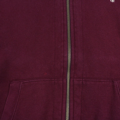 00s Polo Ralph Lauren Burgundy Heavy Full Zip Hoodie (XL)