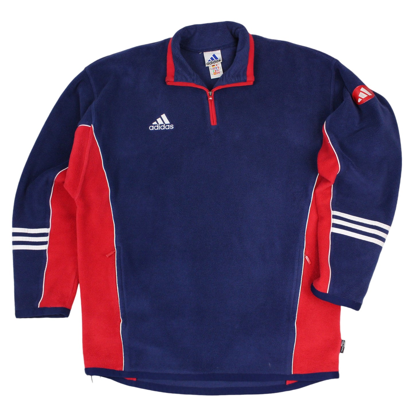 90s Adidas Navy 1/4 Zip Fleece (XL)