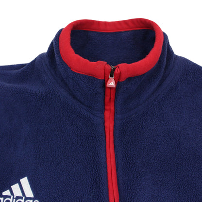 90s Adidas Navy 1/4 Zip Fleece (XL)