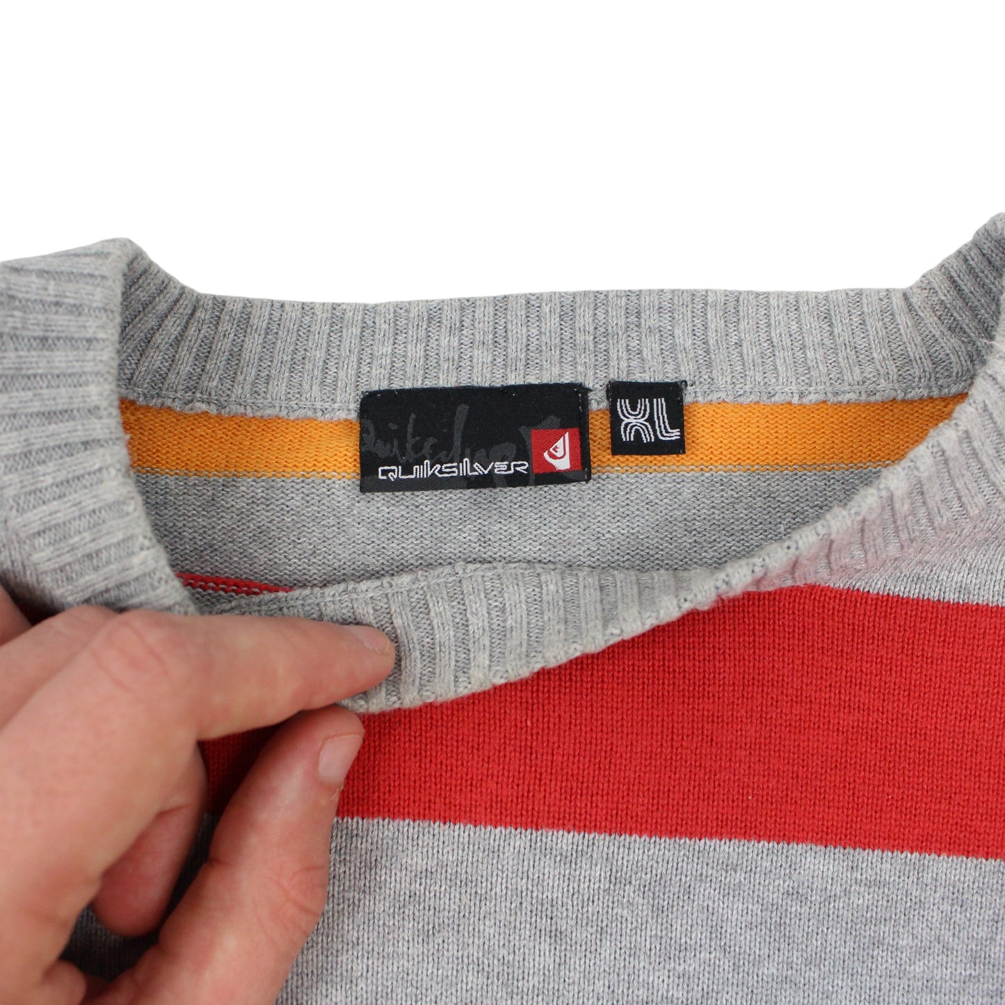 00s Quiksilver Grey Knit Jumper (L)