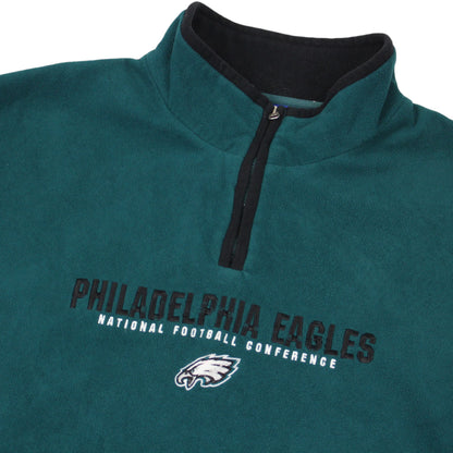 00s Reebok Philadelphia Eagles Green 1/4 zip Fleece (XXL)