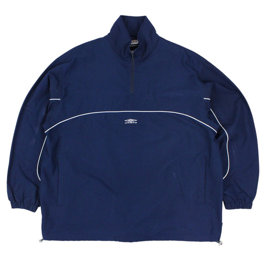 00s Umbro Navy Light Pullover Jacket (XXL)