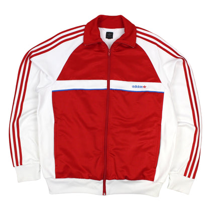 00 Adidas White/Red Track Jacket (L)