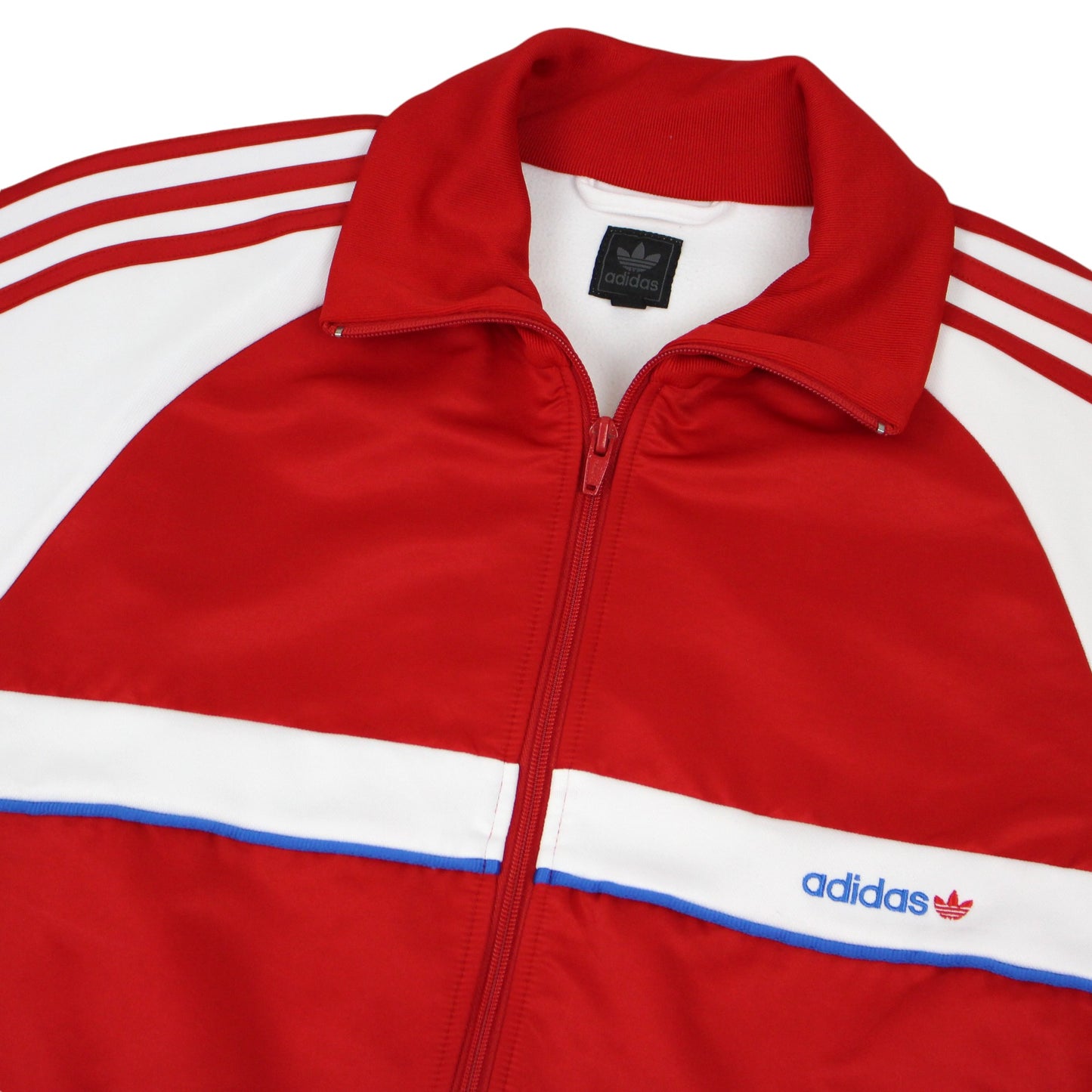 00 Adidas White/Red Track Jacket (L)