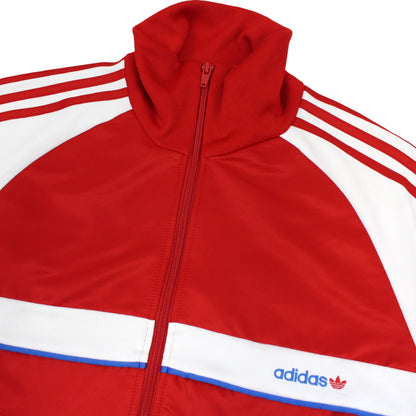 00 Adidas White/Red Track Jacket (L)