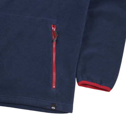 Animal Navy Embroidered 1/4 Zip Fleece (XL)