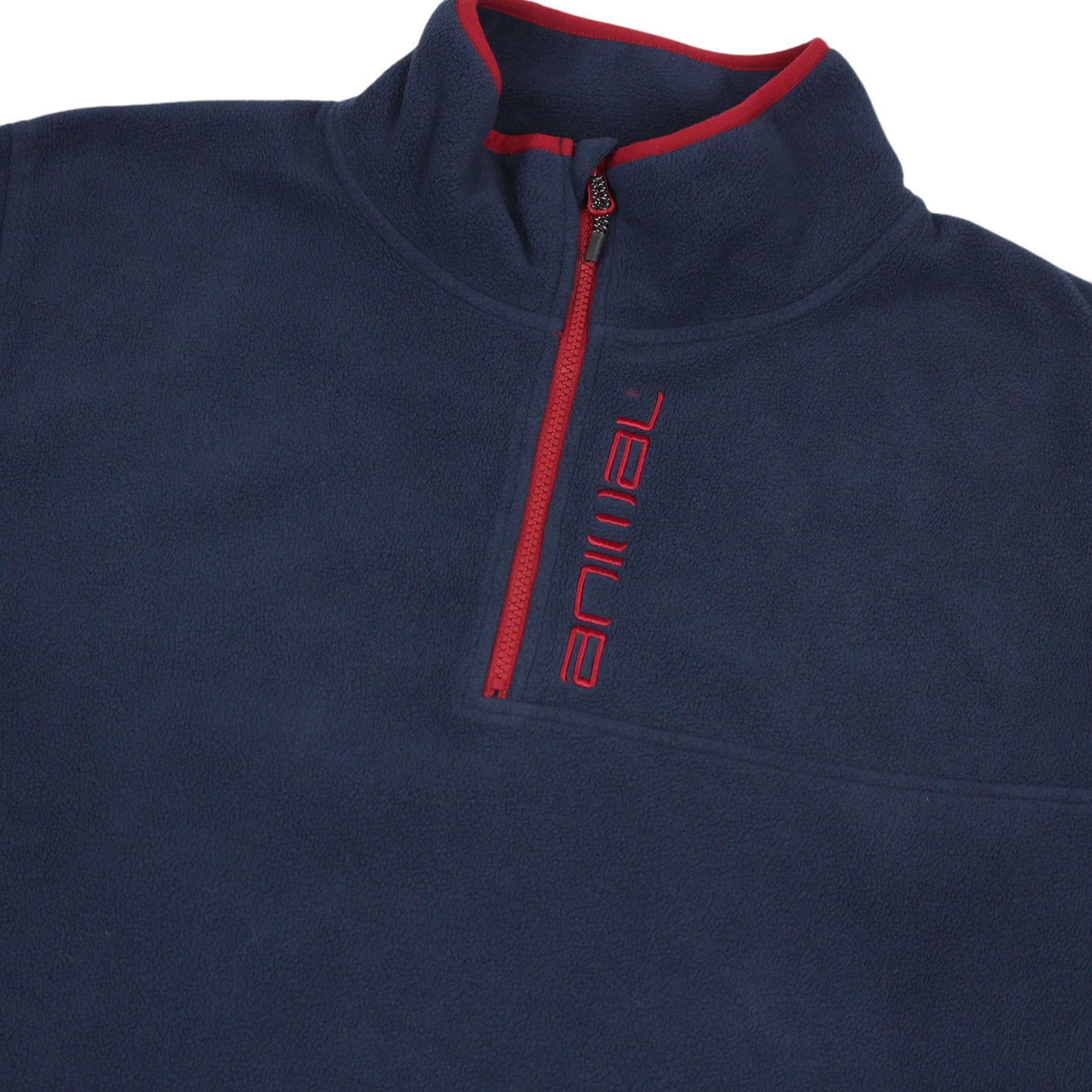 Animal Navy Embroidered 1/4 Zip Fleece (XL)